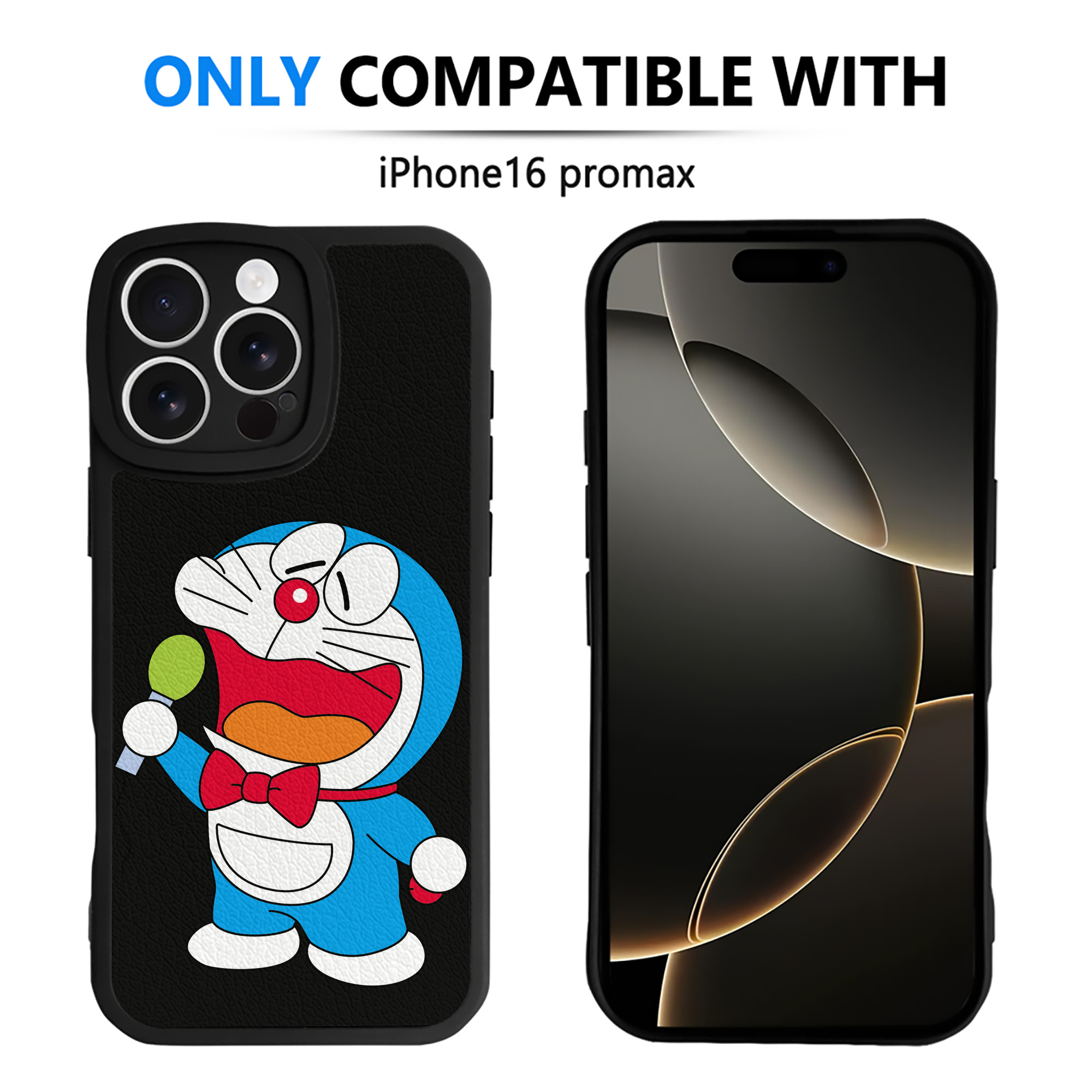 （画像用） ドラえもん Doraemon 【iPhone 16シリーズ対応】シリコンスマホケース（レザー調） 材質：シリコン
